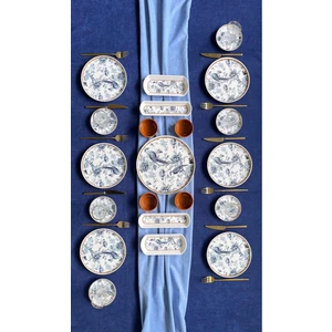 Blue Kitchen 6 Kişilik 21 Parça Kahvaltı Takımı