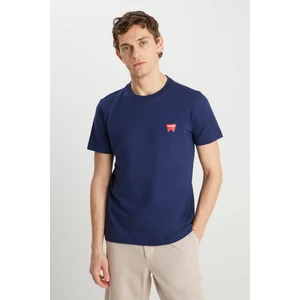 Regular Fit Small Logo Lacivert Erkek T-Shirt MW70MD3335