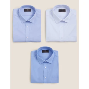 Marks & Spencer 3'lü Regular Fit Kısa Kollu Gömlek Seti