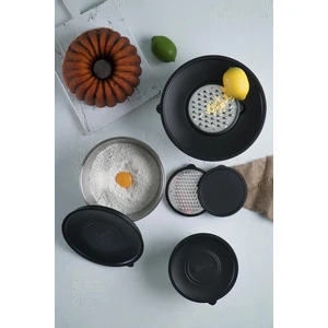 9 Parça Çelik Rendeli Karıştırma ve Saklama Kabı (16-20-24 Cm)