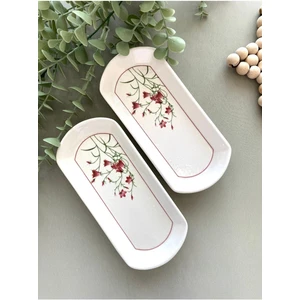 Fushia Çiğdem 2’li Oval Kahvaltılık