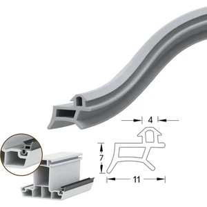 Pvc Kapı ve Pencere Fitili 50 Metre Gri