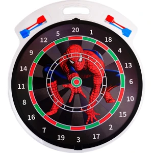 4 Oklu Mıknatıslı Spiderman Dart Seti Çift Yönlü Manyetik Dart Askılı Dartboard