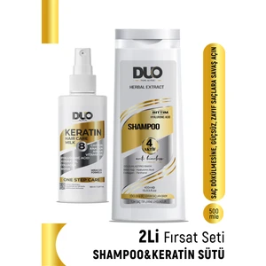 Duo Active 2'li Bakım Seti Shampo - Keratin Bakım Sütü