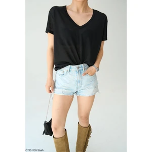 Premıum V Yaka Triko T-Shirt