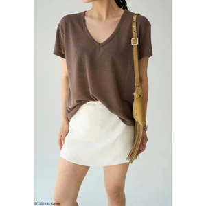 Premıum V Yaka Triko T-Shirt