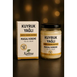 Kallina Kuyruk Yağlı Krem 100 Ml(Bamya Tohumu ve Kekik Yağı Ilaveli) El Yapımı Doğal Içerik
