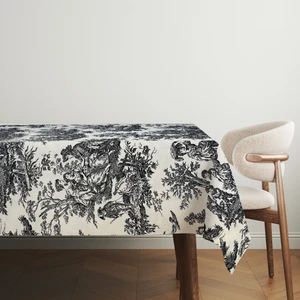 Meine Home Ingiliz Köylüleri Keten Masa Örtüsü Dertsiz Kumaş