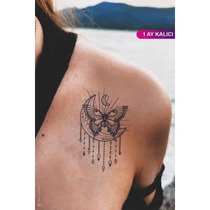 BP Tattoo 1 Ay Kalıcı Mandala Kelebek Dövmesi