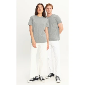 Altınyıldız Classics Erkek Koyu Gri Pamuklu Slim Fit Dar Kesim Bisiklet Yaka Tişört