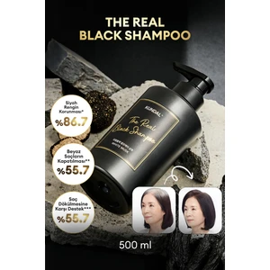 Beyazlayan ve Dökülen Saçlara Özel Bakım Sunan Siyah Şampuan KUNDAL The Real Black Shampoo 500ml