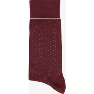 ALTINYILDIZ CLASSICS Erkek Bordo-Gri Desenli Bambulu Soket Çorap