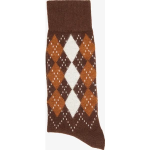 ALTINYILDIZ CLASSICS Erkek Kahve-Bej Desenli Çorap