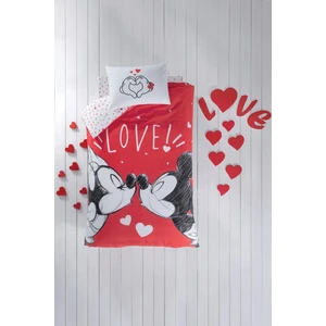 Lisanslı Minnie & Mickey Tek Kişilik Nevresim