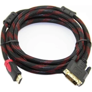 HDMI To DVI 24+1 Çevirici Dönüştürücü Örgülü Monitör Kablosu 1.5m 4600