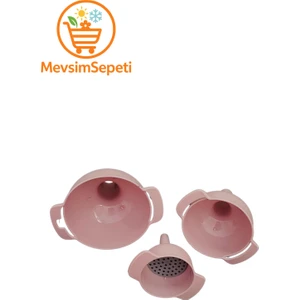 I 3’lü Plastik Süzgeçli Huni Seti – Gıda Dolumu Için Pratik Mutfak Hunisi – Farklı Boylarda