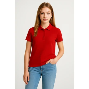 Kadın Polo Yaka Tişört Şık, Basic, Pamuklu Kısa Kollu Yazlık T-Shirt Nefes Alan Kumaş, Günlük & Şık