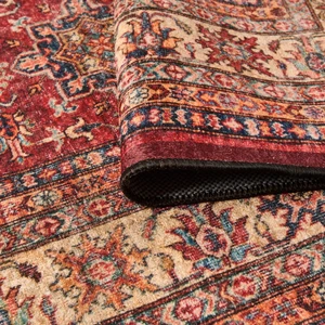 Soft Line Afgan Desenli Halı - Kırmızı - 160X230 cm
