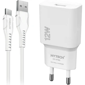 HY-XT50M 12W 5V 2.4A Beyaz Micro USB Kablolu Şarj Adaptörü