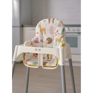 Bebek Özel Bebek Çocuk Mama Sandalyesi Minderi Doğa Desenli