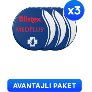 3 x  Kuruyan Ve Çatlayan Dudaklara Yoğun Bakım (kavanoz) Medplus Jar 7 ml