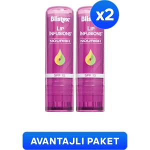Pürüzsüz Dudaklar Için Besleyici Dudak Bakımı Lip Infusions Nourish SPF15 3,7g X2