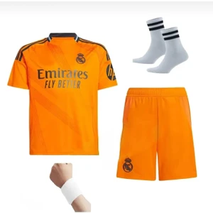 Real Madrid Arda Güler  Deplasman Turuncu   Sampionlar Lg  Çocuk Futbol Forması  4lü Set Forma+Şort+Çorp+Bilrklik