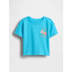 Kız Bebek Mavi Mix & Match Relaxed Grafik T-Shirt