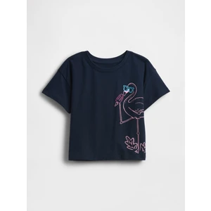 Kız Bebek Lacivert Mix & Match Relaxed Grafik T-Shirt