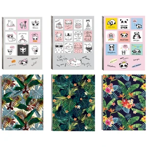 A4 Plastik P.p Kapak 60 Yaprak Çizgili Desenli Telli Defter Seti
