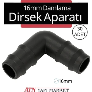 30 Adet 16MM Damlama Sulama Dirsek Aparatı – Bahçe Sulama Hortum Ek Parçası