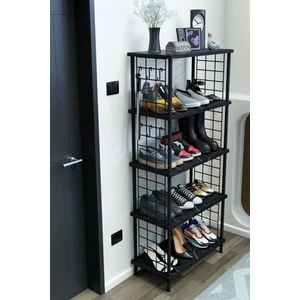 Barin Design 5 Raflı Telli Çevir Kur Çok Amaçlı Ayakkabılık ve Düzenleyici Raf Ünitesi Antre, Banyo, Balkon, Ofis