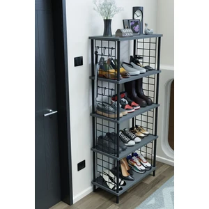 Barin Design 5 Raflı Telli Çevir Kur Çok Amaçlı Ayakkabılık ve Düzenleyici Raf Ünitesi Antre, Banyo, Balkon, Ofis