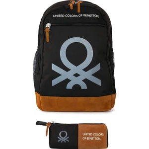 United Colors Of Benetton Sofistike Siyah Erkek Çocuk Ilkokul ve Ortaokul Çantası ve Kalemlik Seti