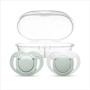 Ortodontik Damaklı Emzik, Powder Green, 6+ Ay, Emzik Saklama & Sterilizasyon Kutulu, İkili Set