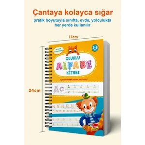Alfabe Yazı Kitabı Sihirli Uçan Kalemli Oluklu (Kabartmalı) | Yazmayı Kolayca Öğreten Kitap
