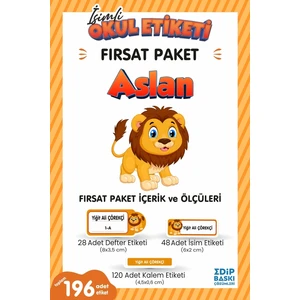 Edip Baskı Aslan Fırsat Paket Okul Etiketi