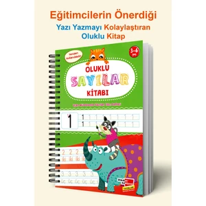 Sayıları Yazmayı Kolayca Öğreten Kitap | Sihirli Uçan Kalemli Oluklu (Kabartmalı) Sayılar Kitabı