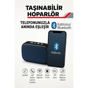 Sns Ticaret Taşınabilir Kablosuz Bluetooth Hoparlör– Usb & Tf Kart Destekli – Yüksek Ses Si