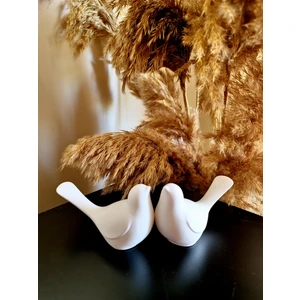 10*6  cm  Dekoratif Kuş - Beyaz & Dekoratif Obje & Biblo