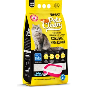 Pets Clean Kedi Kumu Natural Kokusuz 5Lt
