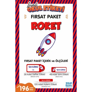 Edip Baskı Roket Fırsat Paket Okul Etiketi