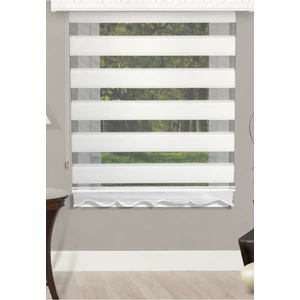 Geniş Pliseli Beyaz Zebra Perde