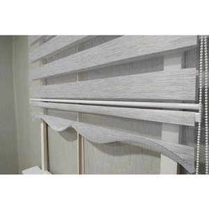 Bambu Gri Zebra Perde Etek Dilimli Hediye (Alüminyum Kasa)