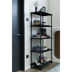 Barin Design 5 Raflı Çevir-Kur Ayakkabılık Metal Gövde Çok Amaçlı Raf Ünitesi Antre, Balkon, Banyo Uyumlu Dolap