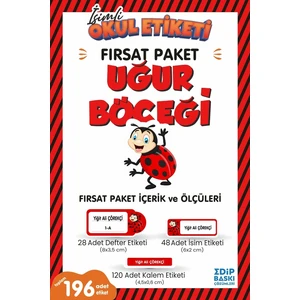 Edip Baskı Uğur Böceği Fırsat Paket Okul Etiketi