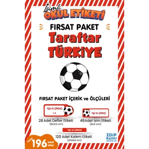 Edip Baskı Taraftar Türkiye Fırsat Paket Okul Etiketi