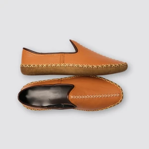 El Yapımı Hakiki Deri Çarık Model Unisex Kahverengi Ayakkabı / Yemeni Ayakkabı / Babet