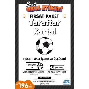 Edip Baskı Taraftar Bjk Fırsat Paket Okul Etiketi