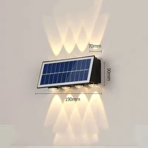 6 Adet Güneş Enerjili LED Aplik Ct 8010 - Solar Enerjili Bahçe Aydınlatma (Dış Mekan)(Günışığı)